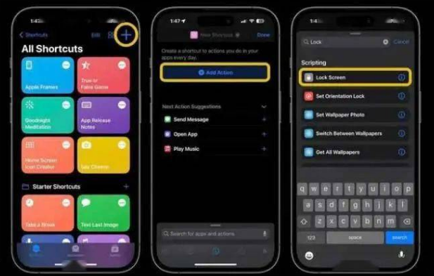 榆树苹果14锁屏维修店分享iPhone14升级iOS16.4后如何创建锁屏快捷方式 