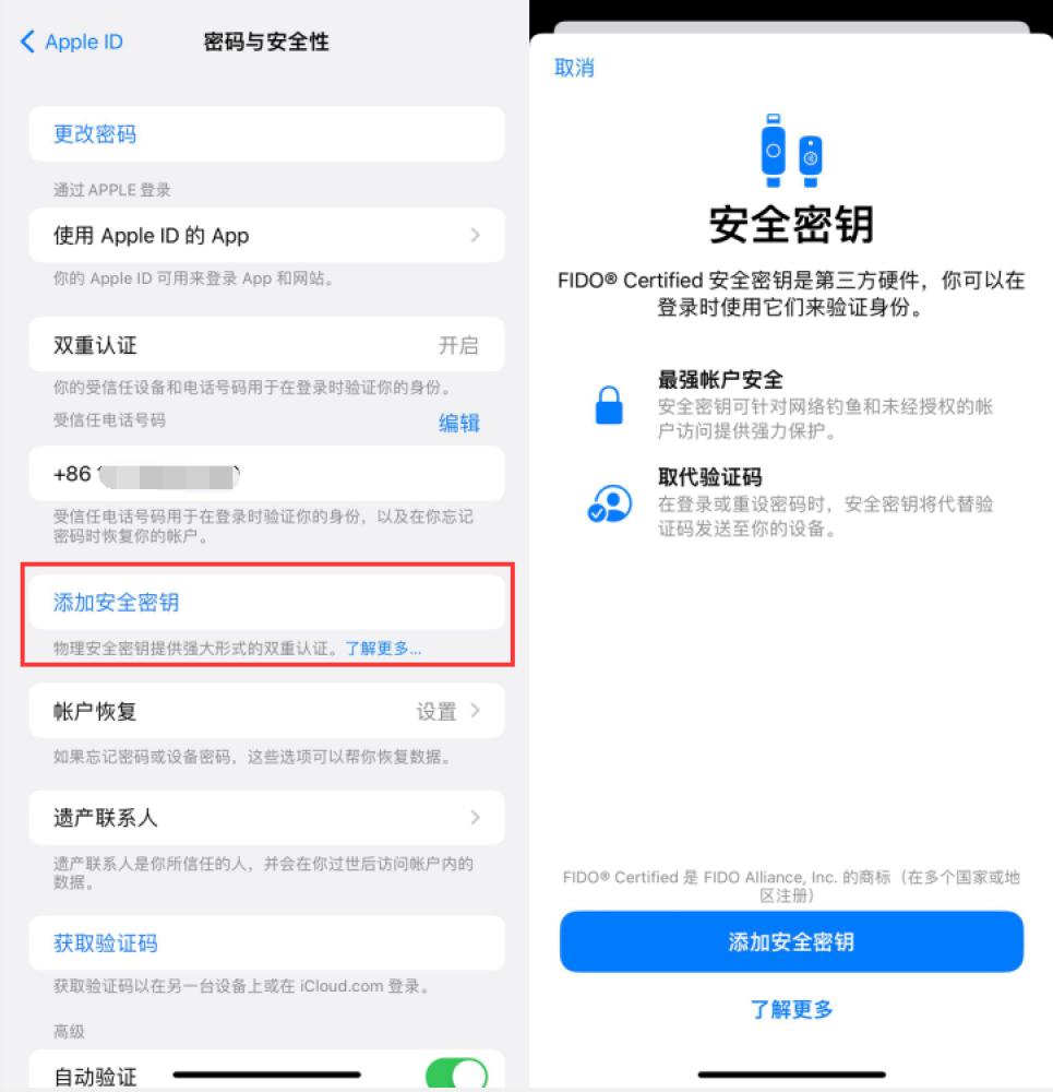 榆树苹果服务网点分享物理安全密钥有什么用？iOS 16.3新增支持物理安全密钥会更安全吗？ 